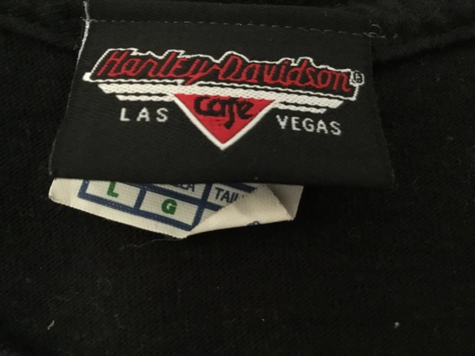 T SHIRT NOIR HARLEY DAVIDSON LAS VEGAS NEVADA TAILLE L . - Photo 4/4