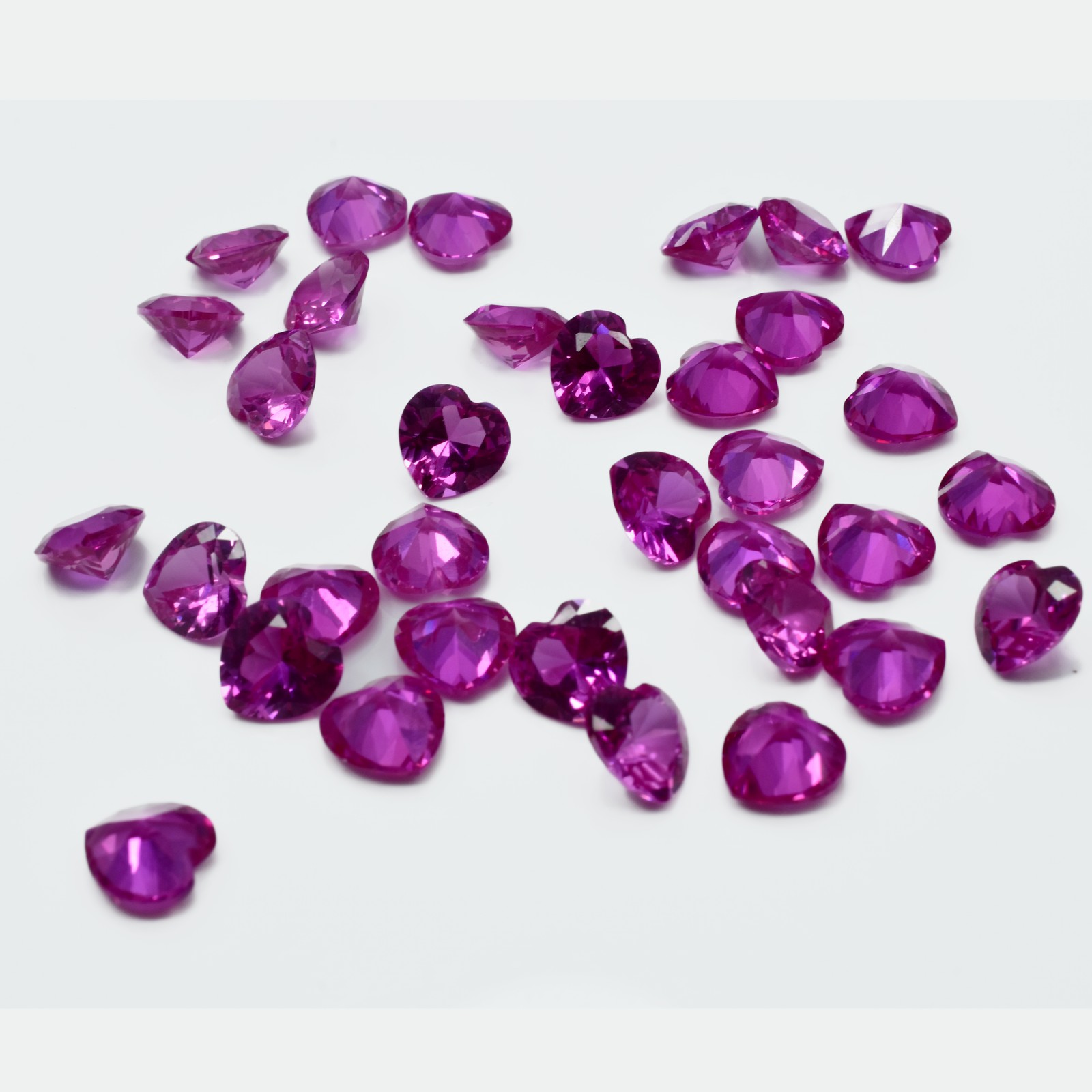 CERTIFIED Heart Cut Natural Red Ruby From Mozambique Precious Loose Gems 150 Pcs