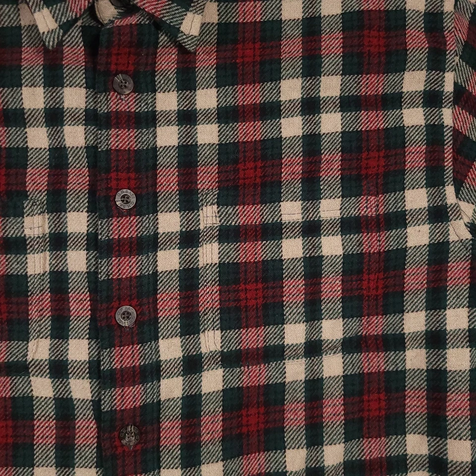 G.H. Bass Co Button Up Plaid Flannel Shirt Shacket Mens Medium Wool Blend Chore - Image 4 of 4