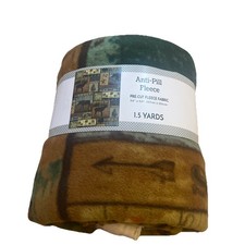 Moose/Deer Fleece Throw Blanket Forest Cabin ...