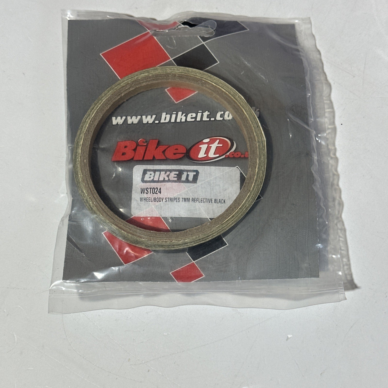 Bike It Wheel/Body Motorcycle Motorbike Stripes 7mm Reflective Black