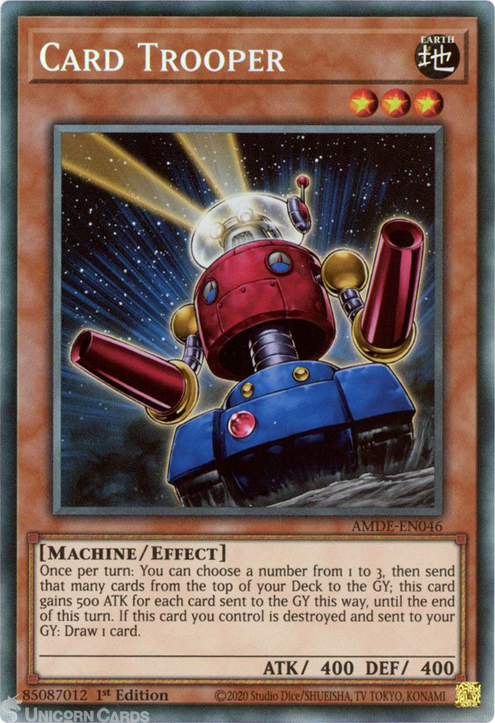 AMDE-EN046 Card Trooper :: Collector's Rare 1st Edition Mint YuGiOh Card