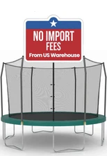 Skywalker 12' Round Trampoline No-Gap Enclosure System Rust-Resistant 1000lb