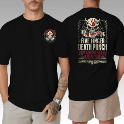 Five Finger Death Punch 20th Anniversary 2026 Tour T-Shirt