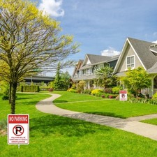 No Parking Sign with Stake, 10" x 12" No Parking Violators Will Be Towed Away...