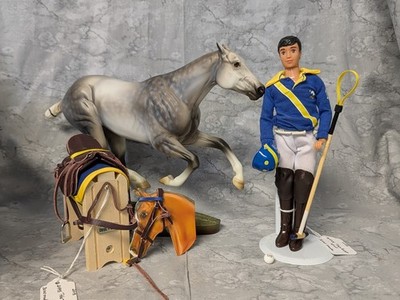 RARE Breyer ** POLO HORSE SADDLE & RIDER SET **  Made In 2015.  Only 3000 Made