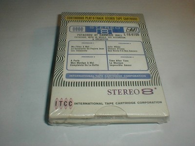 Patachou CARNEGIE HALL Lear Jet 8 Track Tape SEALED 63 Female French Chanson Pop
