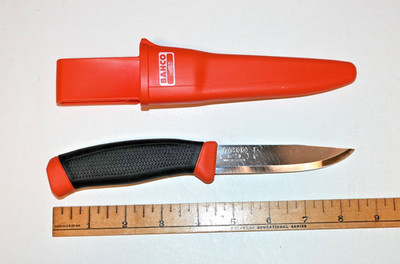 BAHCO 2444 Fixed Blade Knife with Hard Sheath Made in Sweden