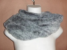 MASSINI Women's Faux/Fake Fur Gray Infinity Cozy Neck Scarf