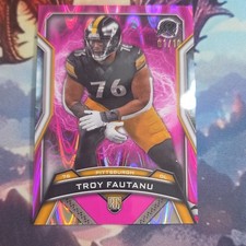 Topps 2024 Resurgence Troy Fautanu Steelers Pink Rookie Serial #182 01/10 NM/M