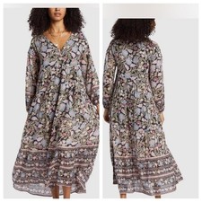 BILLABONG Maxi Adore You Dress Floral Size Medium Beach L/S NWT