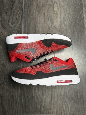 Nike Air Max 1 Ultra 2.0 Flyknit University Red Black 875942-600 Herren UK 8