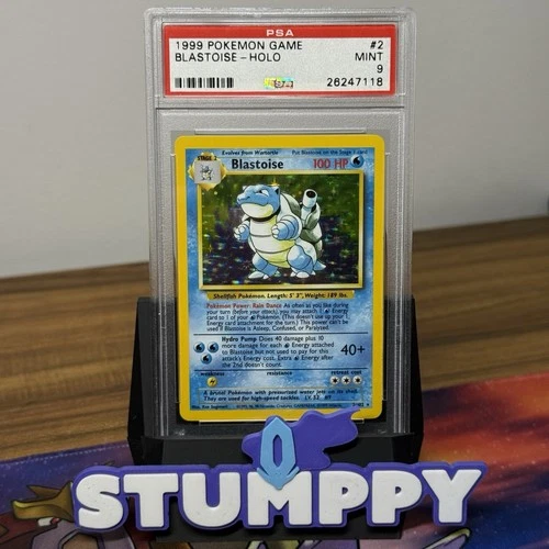 PSA 9 BLASTOISE 2/102 | Base Set Holo WOTC Graded Pokemon Card