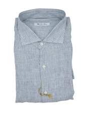 NEW 880,00 $ LORO PIANA Casual  Shirt  100% Linen Size  Us 15.75  Eu 40 (CLP10)