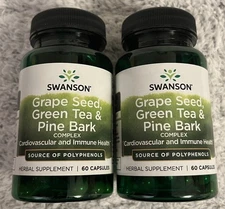 120 Cap Swanson Grape seed, Green Tea & Pine Bark Complex Cardiovascular Health