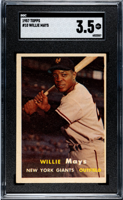 1957 Topps #10 Willie Mays VG+ SGC 3.5