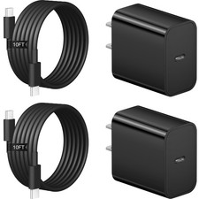 2 Pack 40W USB C Wall Charger Block Fast Charging Multiport Dual Adapter Plug