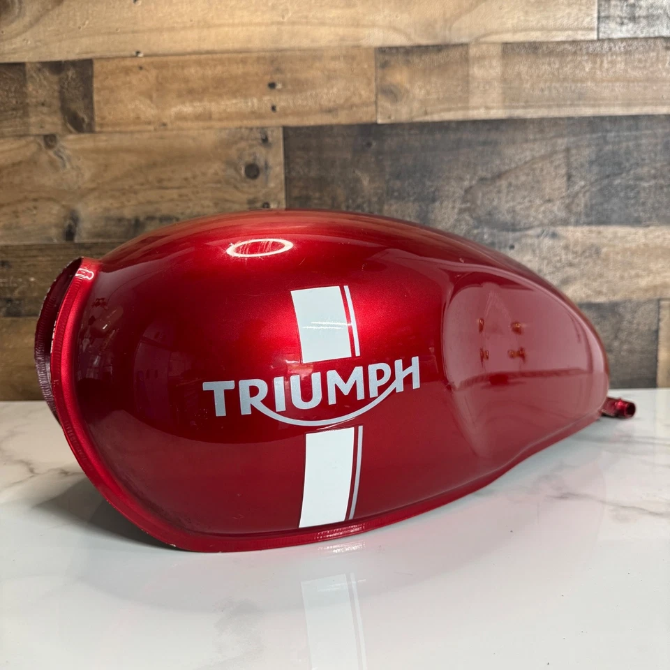 🔥 2016 16-17 Triumph Bonneville Street doble tanque de gasolina depósito de pila de combustible Foto 3 de 4
