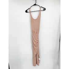 Reformation Kaila Knit Scoop Neck Sleeveless Wrap Midi Dress Blush Size Medium