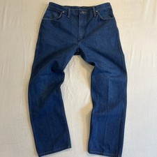 VTG Wrangler Jeans Mens 36x30 912DEN Regular Fit Dark Blue Wash Made in USA