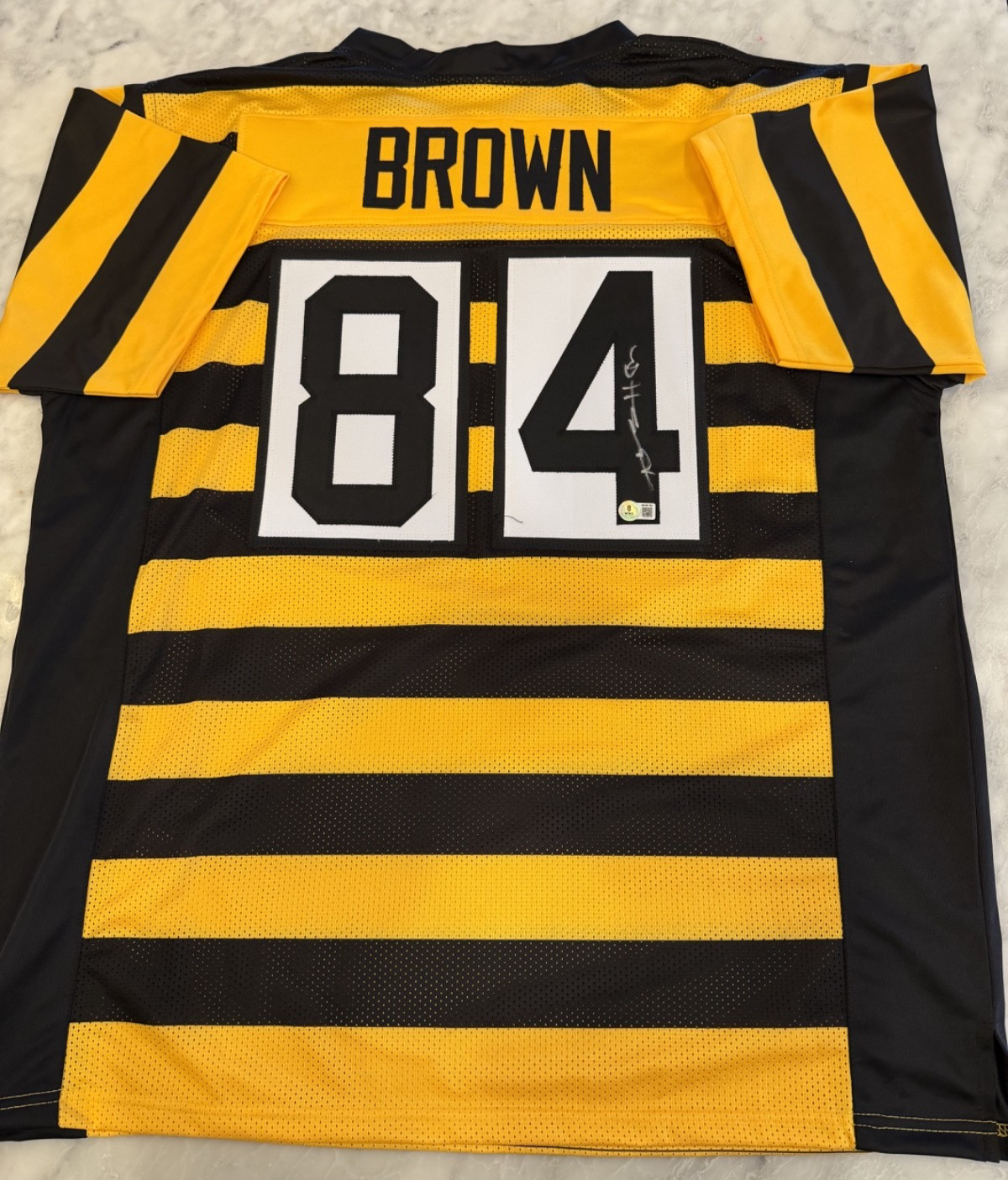 Antonio Brown Autographed Signed Pittsburgh Steelers Bumble Bee Jersey #84 Beckett COA 