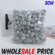 500PCS Foam Roses 3cm Artificial Foam Flower Heads DIY Rose Bear Decor Gift UK