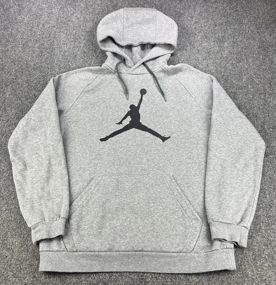 Nike Jordan Jumpan Hoodie Men's Medium Gray Big Logo Air Pullover