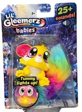 Lil  Gleemerz Babies Yellow Rainbow Tail Interactive Light Up Toy 25 Sounds NEW