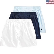 Men's Classic Fit Woven Boxers 3-Pack - Elegant Colors and Functional Fly