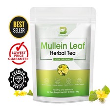 Mullein Tea 42 Bags for Lungs Cleanse and Respiratory Support No Flavoring