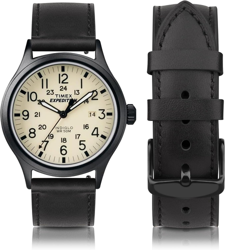 Banda de cuero de 20 mm para Timex Expedition Scout, Acadia, gato digital, campo, resistente - Imagen 2 de 12