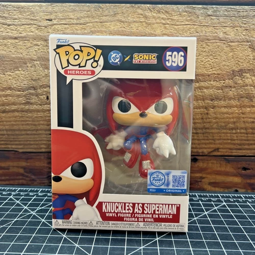 Funko Pop! Knuckles As Superman #596 DC x Sonic The Hedgehog FACTORY ERROR