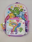 Large Backpack - Care Bear Team Purple/Pink w/Lunch Bag 16" School NEW Girls Kid