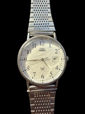 Timex Indiglo Quartz Watch Men's Silver Tone Date Display Philippines Used