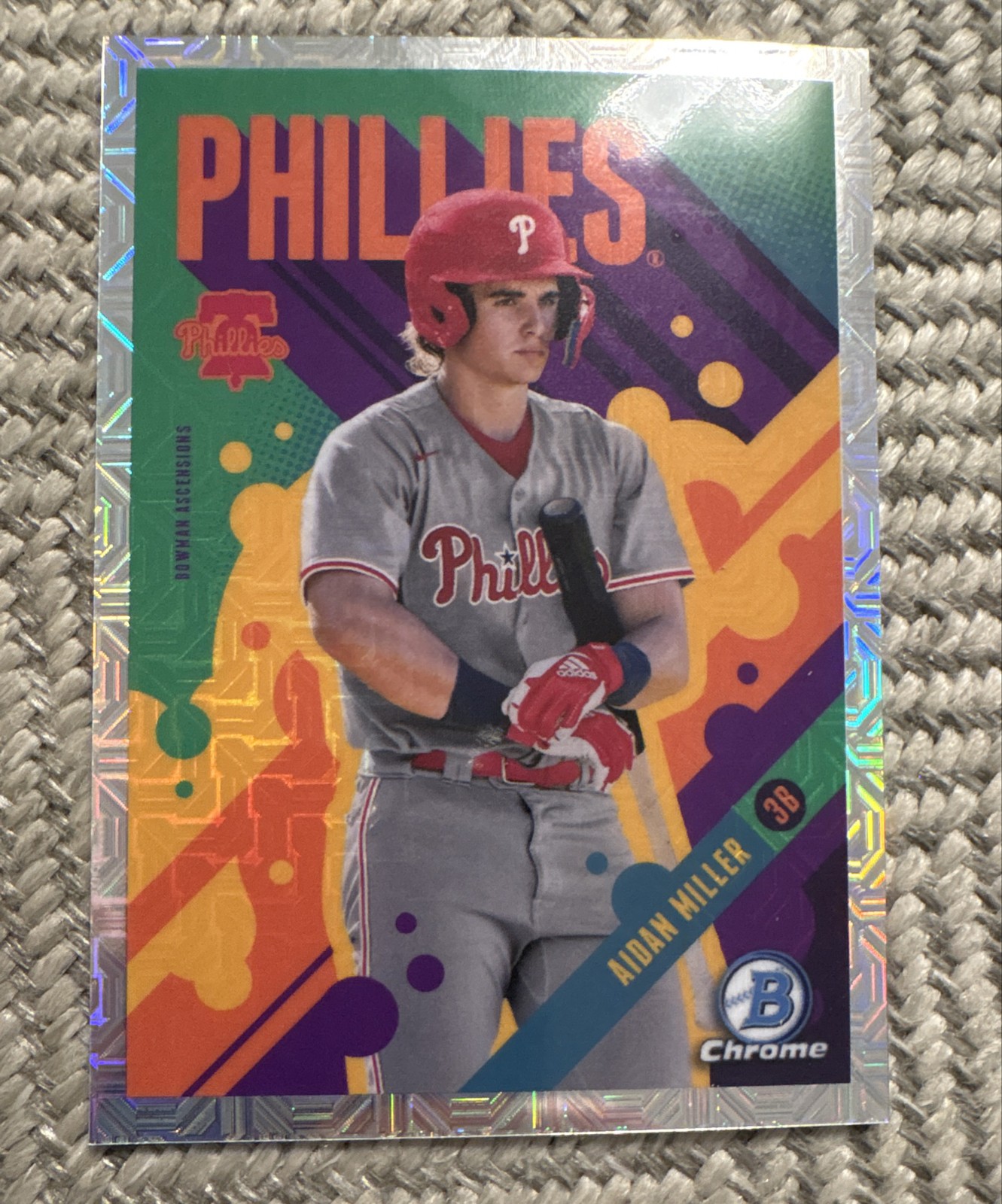 2024 Bowman Chrome Aidan Miller Bowman Ascensions MOJO REFRACTOR #BA-15 Phillies