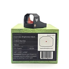 Swampfox Sentinel 1x16mm Micro Reflex Automatic 3MOA Red DOT Sight SNL00116-RD