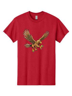 Brown-Eagle Mens Graphic Tee, 100% Cotton, Casual Summer Wear