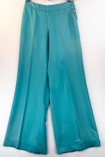 Ralph Lauren Womens 8 Aqua Wide Leg Sailor Pants Made In Italy Nautical