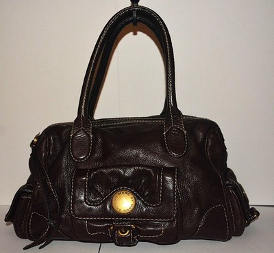 06 Marc by Marc Jacobs large brown leather double handle satchel doctor's bag