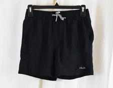 HUK Boys Pursuit Volley Short Quick-Dry Shorts Black Size M