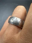 Vintage Mexico 925 Sterling Silver Band Ring Size 6.5 Modernist 7g