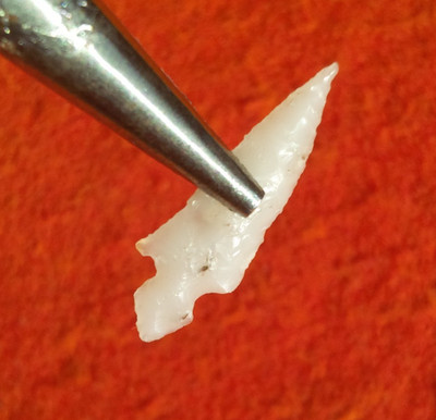 1-1/8'' AGATE KLICKITAT DAGER AKA: MILLERS ISLAND DIAMOND STEM OREGON ARROWHEAD