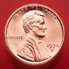 1974-D US Lincoln Memorial Cent RED BU From Original Roll FAST S&H 1974D