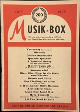 Noten - Musik-Box - Akkordeon Klavier - Beatles u.a.