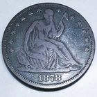 1878 Seated Liberty Half Dollar Beautiful Coin Rare Date