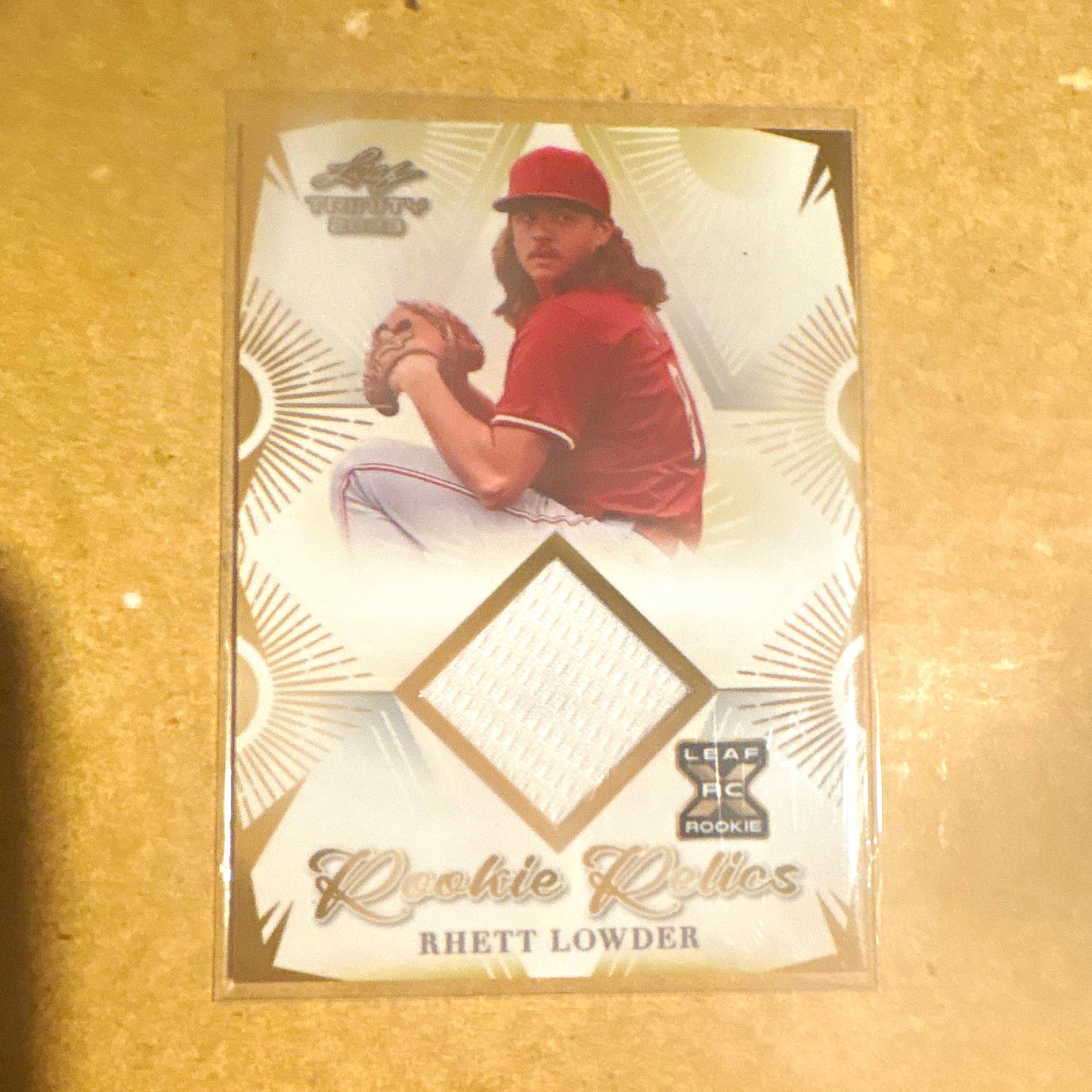 Leaf 2023 Trinity Mega Box Rookie Relics Rhett Lowder RC MEM #RR-42 Reds MLB