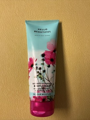 Bath & Body Works Hello Beautiful Body Cream Hydration Shea Hyaluronic 8 oz