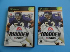 XBOX MADDEN 2005 EA SPORTS - CASE MANUAL ONLY NO GAME DISC