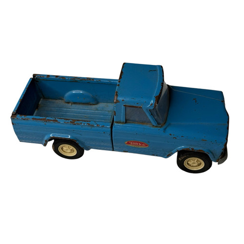 Vintage 1960's Mini Tonka Blue Jeep Pickup Original Condition Toy Truck USA
