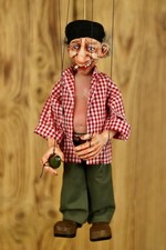 Beer Drinker Marionette - Handmade Original Puppet